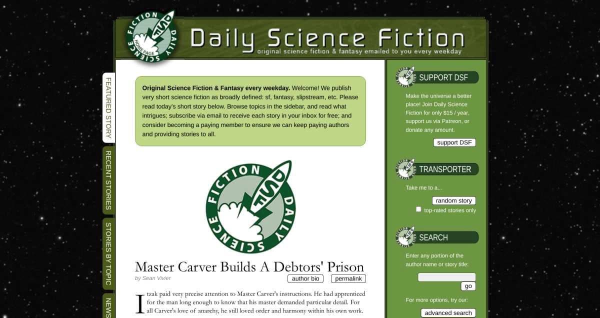 مواقع ويب مذهلة لقراءة قصص الخيال العلمي القصيرة مجانًا - مواقع