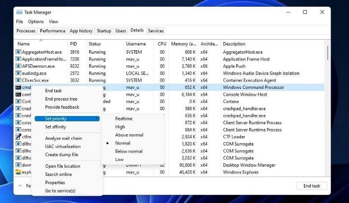 كيفية تحديد مستوى الили жеلوية لتطبيق ما في Windows 11 - الويندوز
