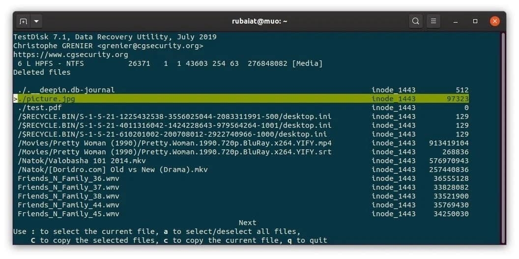 كيفية استرداد الملفات المحذوفة على نظام Linux - لينكس