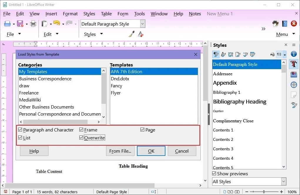 كيفية إنشاء نماذج أنماط مُخصصة في LibreOffice Writer - شروحات
