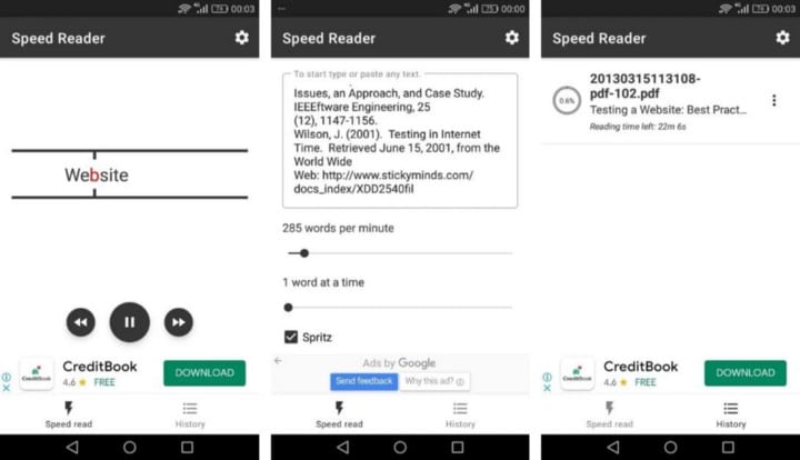 أفضل تطبيقات القراءة السريعة لنظام Android لمُساعدتك على قراءة Plus - Android