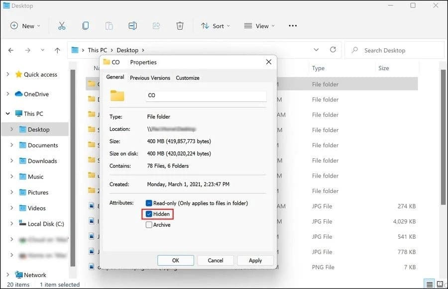 أفضل الطرق لإخفاء ملفات ومجلدات معينة في Windows 11 - الويندوز 