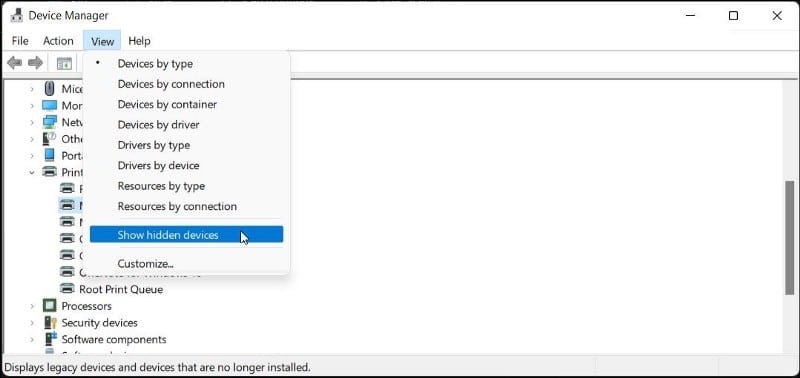 كيفية فرض إزالة или же إلغاء تثبيت الطابعة في Windows 10/11 - الويندوز