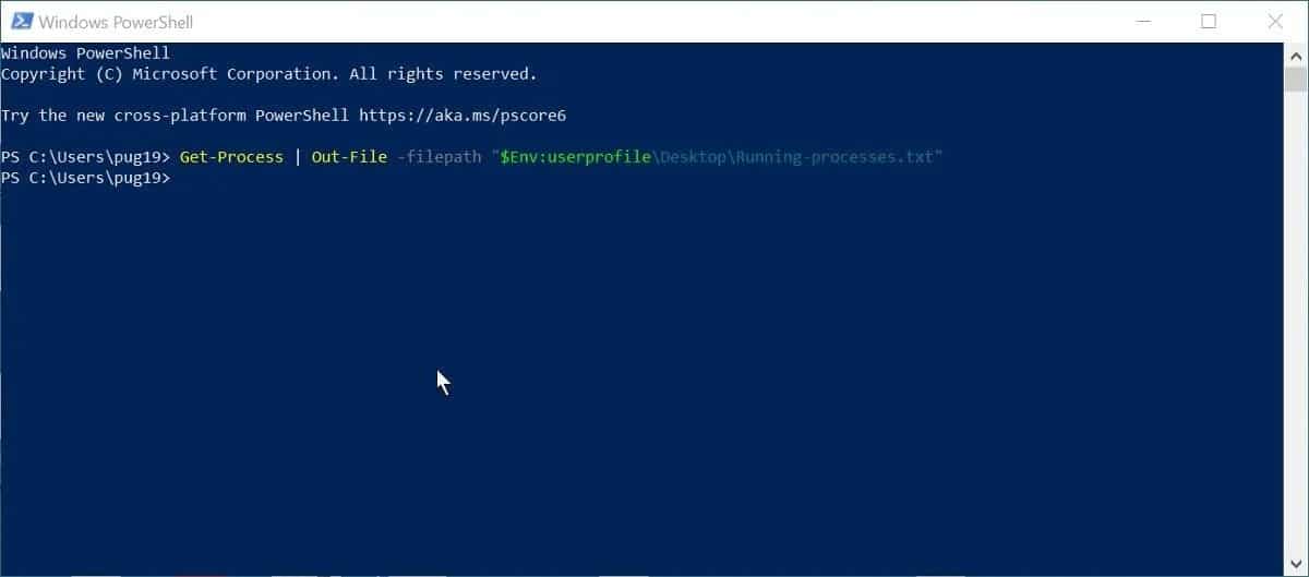 كيفية حفظ قائمة العمليات قيد التشغيل في Windows - الويندوز