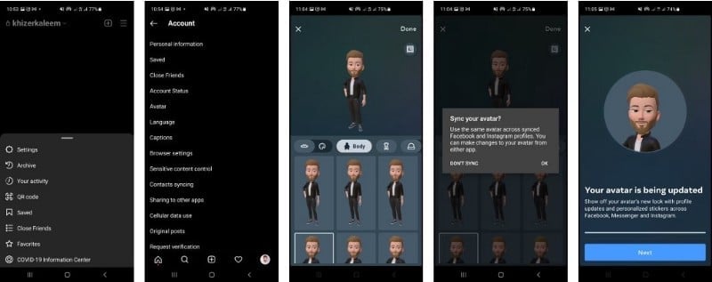 كيفية إنشاء واستخدام صورة الشخصية الإفتراضية على Instagram - Instagram شروحات