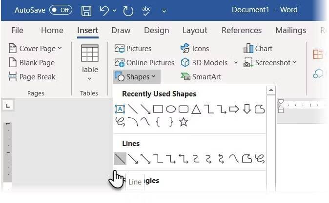 كيفية إدراج خط أفقي أو عمودي في Microsoft Word - شروحات
