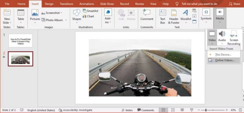 كيفية إصلاح عدم تشغيل Microsoft PowerPoint لمقاطع الفيديو - شروحات