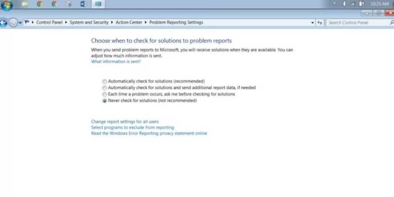كيفية تعطيل الإبلاغ عن الأخطاء في Windows - الويندوز