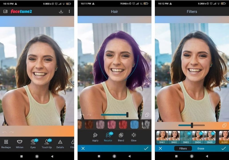 أفضل تطبيقات الهاتف لتصفية الوجه لصور سيلفي خالية من العيوب - Android iOS