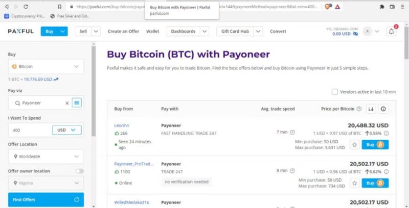 كيفية شراء Bitcoin على Paxful: دليل خطوة بخطوة - العملات المُشفرة شروحات