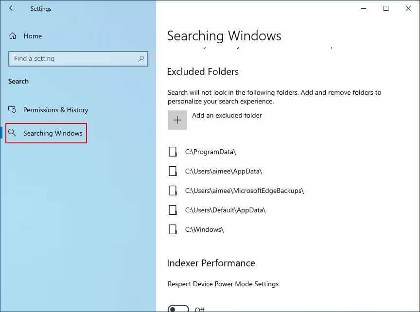 كيفية استبعاد المجلدات من بحث Windows - الويندوز