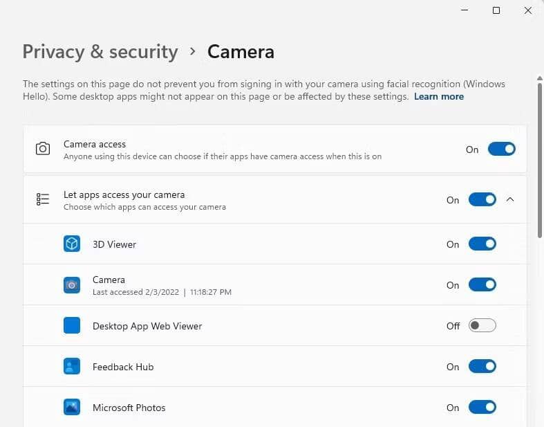 كيفية تغيير إعدادات كاميرا الويب على Windows 11 - الويندوز