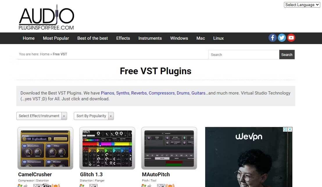 أفضل مواقع الويب لتنزيل الإضافات المجانية والآلات الموسيقية الافتراضية لـ VST - مواقع