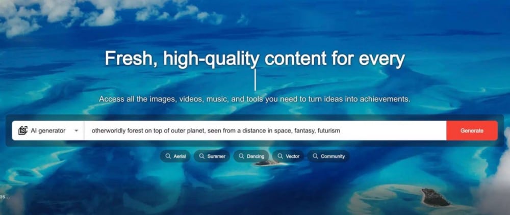 كيفية استخدام مُولد الصور بالذكاء الاصطناعي من Shutterstock لإنشاء عمل فني - شروحات