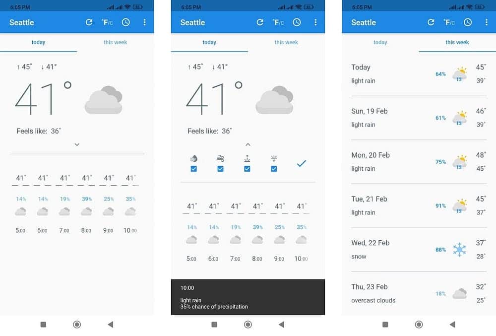 أفضل تطبيقات وأدوات الطقس الخالية من الإعلانات لنظام Android - Android