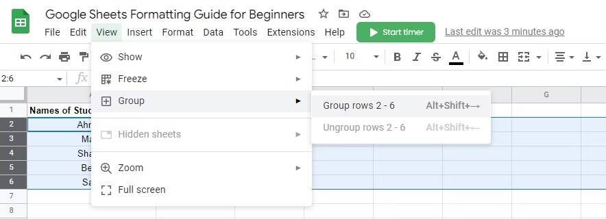 Guía para principiantes sobre el formato de hojas de cálculo de Google - Google Office Suite