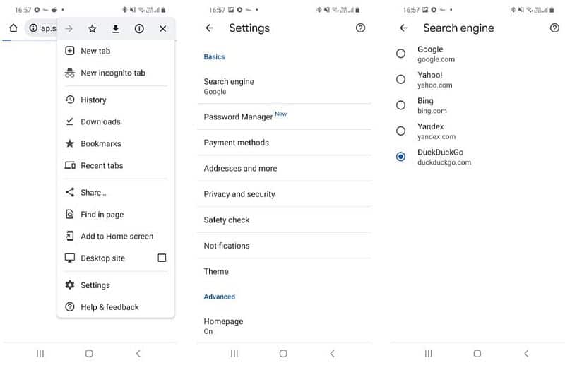 كيفية تغيير محرك البحث الافتراضي في أكثر مُتصفحات Android شيوعًا - Android