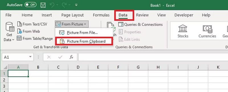 كيفية إدراج البيانات في Excel من صورة - شروحات