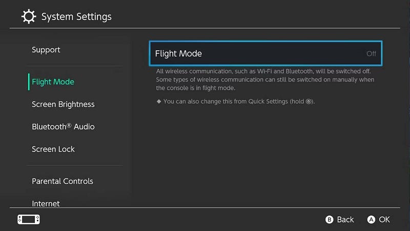 كيفية تخصيص وضع الطيران على Nintendo Switch - شروحات