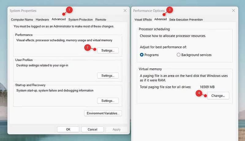 كيفية إعادة تعيين الذاكرة الافتراضية على Windows 11 - الويندوز