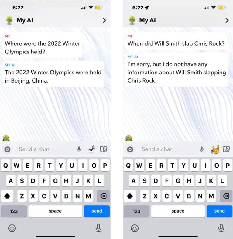 مُقارنة بين Snapchat My AI و Bing Chat في Skype: الاختلافات الرئيسية - شروحات