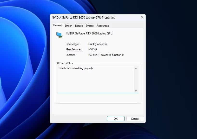 طرق التحقق من صحة وحدة معالجة الرسومات في Windows 11 - الويندوز