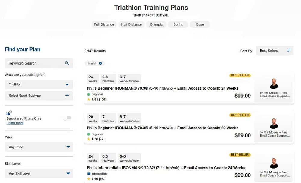 أفضل الخطط والجلسات عبر الإنترنت للتدريب على الترايثلون - مواقع