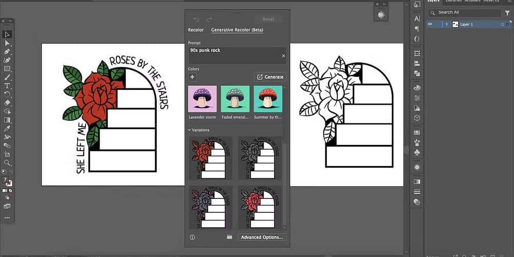 كيفية استخدام أداة Generative Recolor في Adobe Illustrator - شروحات