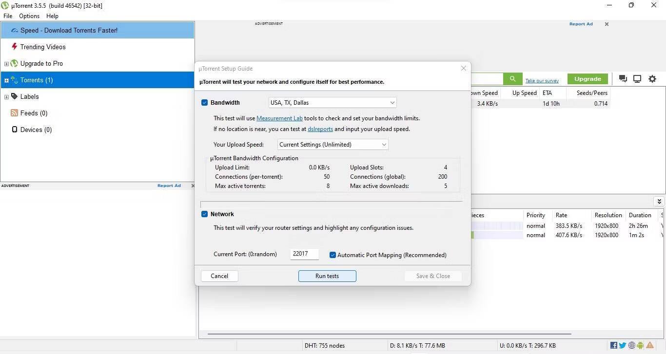 كيفية إصلاح تطبيق uTorrent لا يقوم بتنزيل الملفات أو عالق عند الاتصال على Windows - الويندوز
