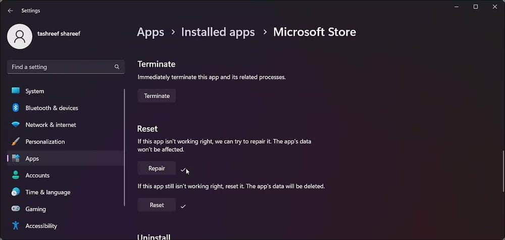كيفية إصلاح خطأ "ms-Resource: Appname/Text" على Windows 11 - الويندوز
