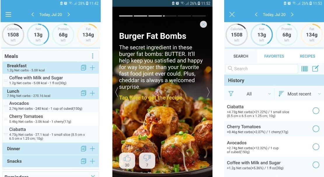 أفضل التطبيقات للمُساعدة في إدارة النظام الغذائي الكيتوني - Android iOS
