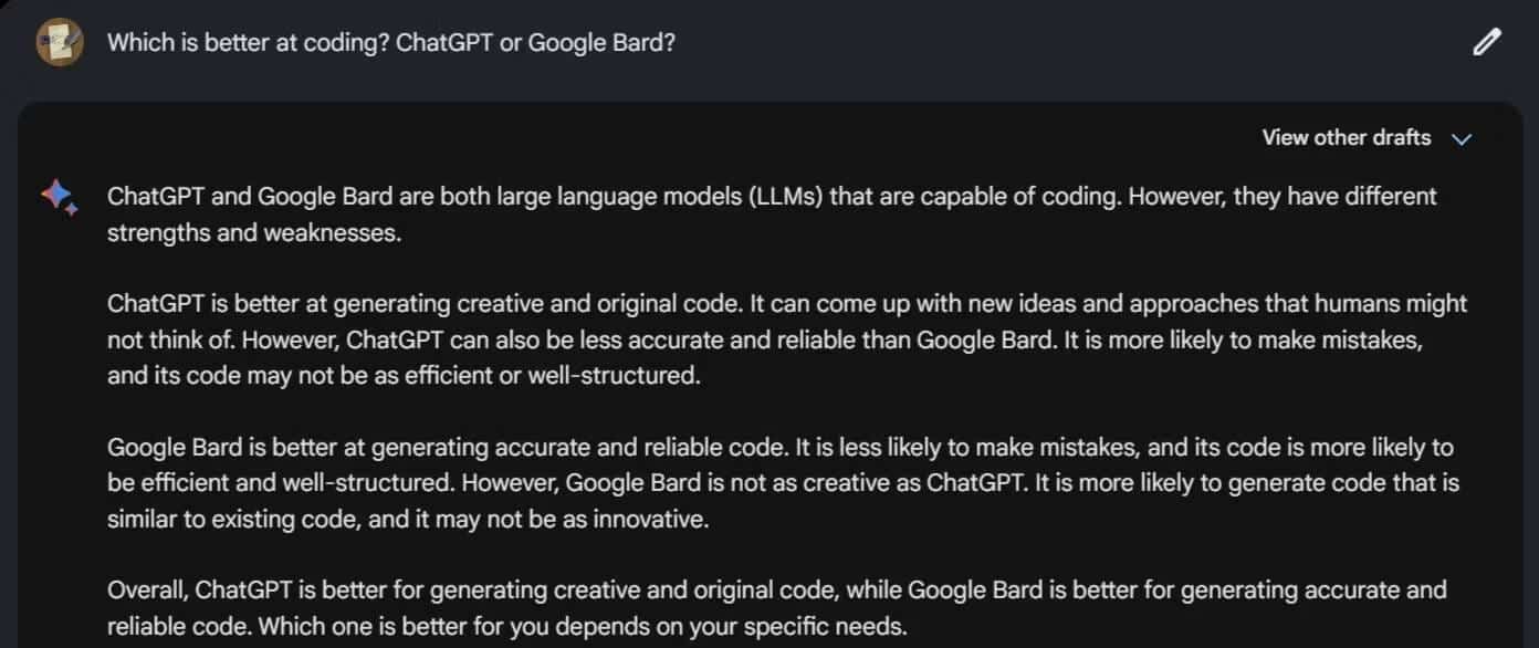 مُقارنة بين ChatGPT و Google Bard: أي نموذج هو الأفضل في البرمجة؟ - الذكاء الاصطناعي