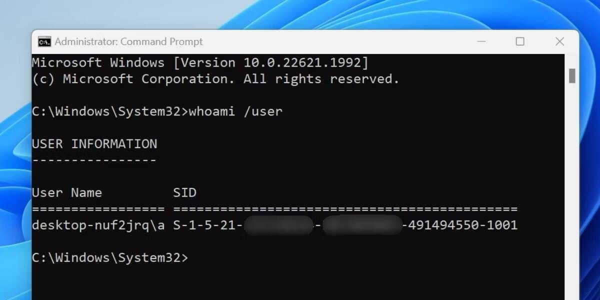 كيفية العثور على مُعرِّف الأمان (SID) لأي مُستخدم في Windows 11 - الويندوز