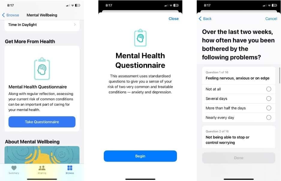 استفد إلى أقصى حد من "تقييمات الصحة العقلية" في تطبيق "الصحة" من Apple - iOS