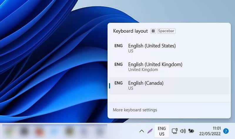 كيفية إضافة وتغيير تخطيطات لوحة المفاتيح في Windows 11 - الويندوز