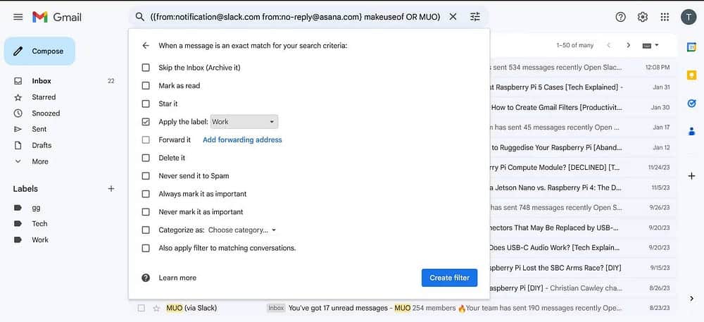 تنظيم بريدك الوارد في Gmail: دليل فعّال لإنشاء وإدارة قواعد فلترة الرسائل بكفاءة - شروحات