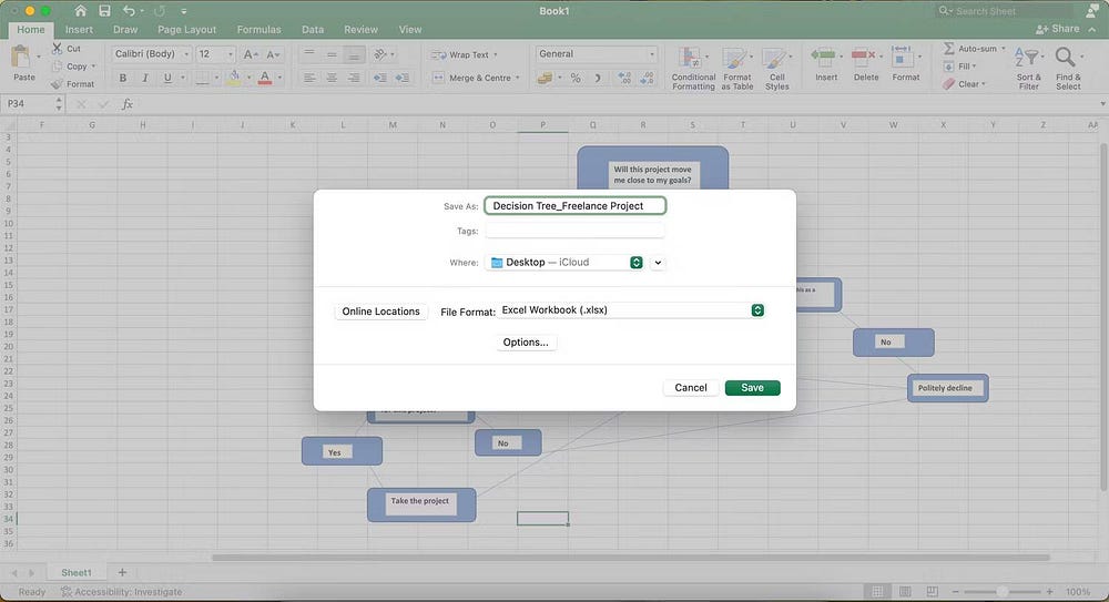 كيفية إنشاء شجرة القرارات في Excel: خطوات ذكية لاتّخاذ قرارات مُثمرة - شروحات