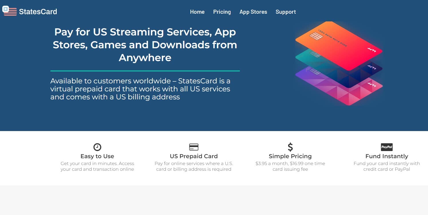 مُراجعة StatesCard – الدفع مُقابل الوصول إلى خدمات البث والتطبيقات الأمريكية من أي مكان - مراجعات