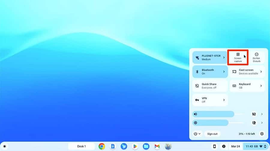 كيفية التقاط لقطة شاشة على Chromebook باستخدام أداة "لقطة الشاشة" - Chromebook